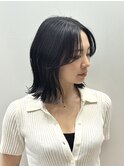 韓国風ウルフダークカラー外ハネボブ