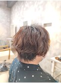 30代40代50代/ショート/パーマ/ベージュブラウン