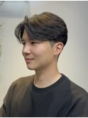 ニュアンスパーマ毛流れパーマ韓国ヘアダウンパーマメンズパーマ
