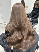 天神美容室&nbsp;ブリーチなしヘーゼルベージュ
