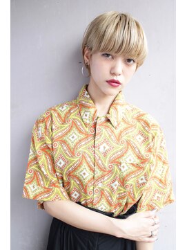 レンク(LENC) Coast.ショートスタイル×ブリーチ＋前髪長め