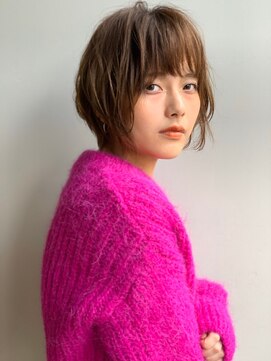 ブラウヘアアンドケア(care) アシメショート&アッシュベージュ　　＊