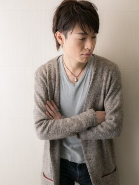 メンズヘア ビーセカンド 草加店(MENS HAIR B-2) くせ毛カットで1分スタイリング!ダークアッシュショートH