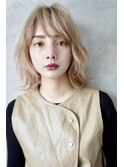大人可愛い20代30代40代前下がりひし形小顔ボブ丸みミディ綾瀬