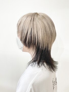 ホワイト 梅田(white) ＊メンズ＊ウルフ×インナーカラー