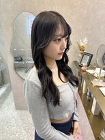 ロンド レア 天神大名店(Lond Le’a)&nbsp;ラベンダーグレージュ透明感カラー暗髪レイヤーカット韓国ブルベ