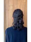 ハーフアップ/ヘアアレンジ/ヘアセット/パーティヘア/結婚式ヘア