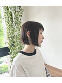 ミニボブ+透明感カラー