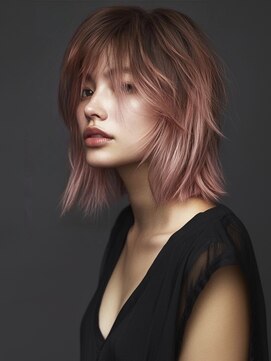 アルトリスト(Altruist Aging×HAIR&SPA) ★ダークアッシュ大人ガーリーボブ着物ミディアムレイヤーカット