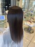 【髪の広がりをなくすために】カット+縮毛矯正+潤いトリートメント　