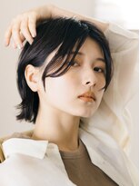 ミットバイツリー センター北(mit by tree)&nbsp;フェザーショートセンターパートかきあげバンググレーアッシュ