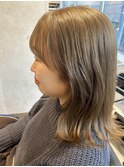 ミルクティーベージュ　【中野美容室/ブリーチ/ダブルカラー】