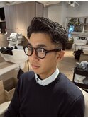 30代メンズカットサイドパート七三分け