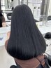【渋谷駅】カット+ストレートパーマ（縮毛矯正）＋ワンカラー (炭酸泉Spa付) 