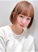Say.ショートボブホワイトグレージュミニウルフぱっつん前髪