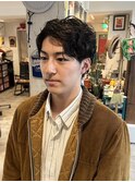 スペインカールフェザーパーマニュアンスパーマフェード