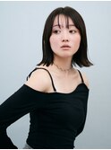 前髪カットうる艶髪似合わせカット結べるボブ/地毛風カラー