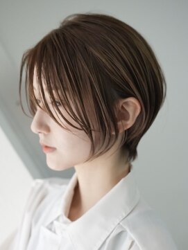 ソワネ 表参道(soigne) 表参道髪質改善カラーウルフショートカットベージュアッシュ50代