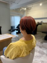 ソイクフ 四条大宮店(SOY-KUFU)&nbsp;40代50代◎オレンジベージュアンブレラカラーハンサムショート