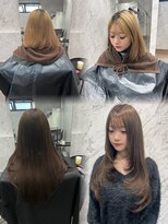 フィーリア 心斎橋堀江店(philia)&nbsp;エクステで流行りのブラウンカラーとレイヤーカット♪