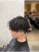 ツイストスパイラルパーマ刈り上げンターパートメンズカット勝川