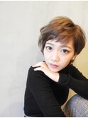 ☆ナチュラル☆ゆるフワベリーショート×ショートバング