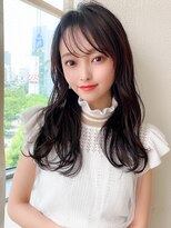 20代30代40代大人可愛い シアーベージュ無造作パーマ　パープル