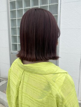 ブーム(BOOM) ぱつっとボブ×チェリーレッド