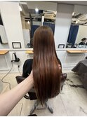 髪ドラマを。髪質改善縮毛矯正　柔らかなオレンジベージュ