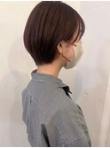 大人可愛い20代30代40代小顔すっきりショート×ショコラベージュ