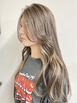 ベルクープス 天王寺店(Belle Coupes) 【BelleCoupes】ロングヘア インナーカラーミルクティーベージュ