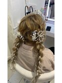 ツイン編みおろし