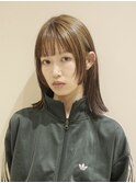【赤津美奈】ミディアムレイヤー　ブリーチ　ダブルカラー