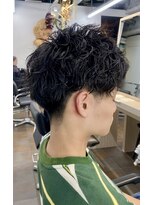 サロンドジョー(salon de joe) ツイストスパイラルパーマメンズマッシュ刈り上げ 奥東巧真