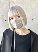 【谷口】ホワイトベージュ×ボブ