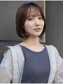 20代30代40代大人のまとまる小顔内巻きボブ×前髪あり×艶髪