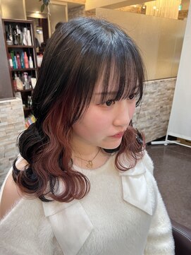 キャラ 池袋本店(CHARA) 簡単&お洒落ワンポイントカラーで垢抜ける【イヤリングカラー】