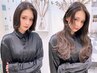 【期間限定/初エクステ/持ち1ヶ月】カラー半額＋エコノミーエクステ80枚