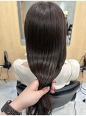 ミディアムヘアレイヤーカット姫カットレイヤー