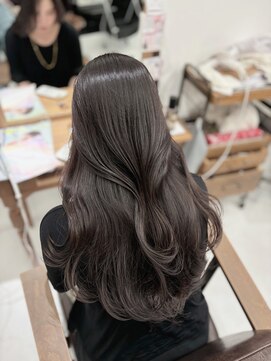 ハピネス 梅田茶屋町店(HAPPINESS) 透明感カラー 韓国風巻き オルチャンレイヤー ダークグレージュ