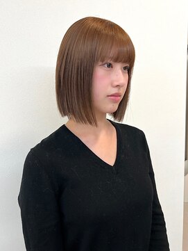 エトレ(etore) 髪質改善カラー/透明感/ミルキーベージュ/ミディアム/ボブ