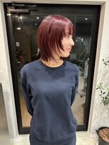 カサネ(kasane)&nbsp;ブリーチなしボルドーカラー顔周りレイヤー10代20代30代おすすめ