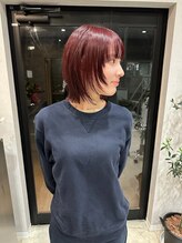 カサネ(kasane) ブリーチなしボルドーカラー顔周りレイヤー10代20代30代おすすめ