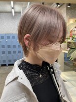 サンクマーケット 渋谷(cinq MARKET)&nbsp;渋谷ハンサムショートボブケアブリーチミルクティーベージュ◆