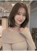 ピンクベージュ×前髪×髪質改善[髪質改善/縮毛矯正/韓国]T