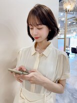 大人可愛い韓国風レイヤータンバルボブ