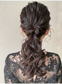 ローポニーアレンジ/ロング/結婚式