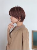 切りっぱなしくびれショートマッシュルームヘア大人ショートボブ