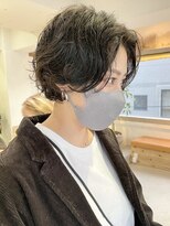 ソーコ 渋谷(SOCO) 大人ボブパーマハンサムショート波ウェーブパーマ黒髪パーマ