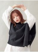 【La fith】ぱっつんボブ×艶ピンクブラウン